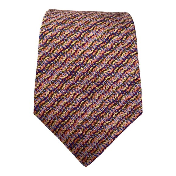 MISSONI Muticolor Art Print Silk Tie Italy 59